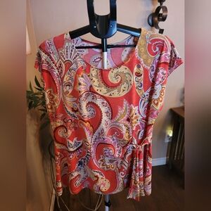 Laura Plus Paisley Print Women's Top